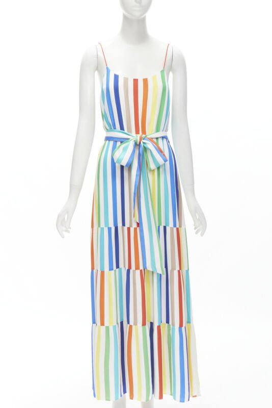 Alice & Olivia Striped Belted Dress