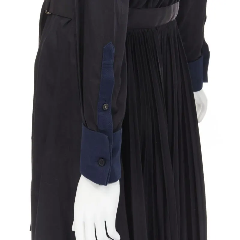 Sacai Tuxedo Bib Dress Black Polyester Never worn - Back View