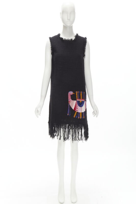 Msgm Bird Fringe Dress - Image 11