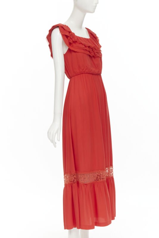 Alice & Olivia Ruffle Lace Dress - Image 6