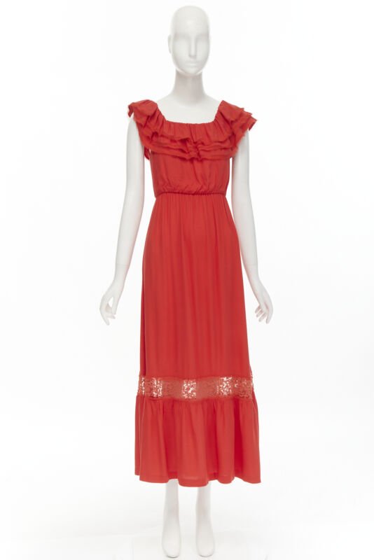 Alice & Olivia Ruffle Lace Dress - Image 12