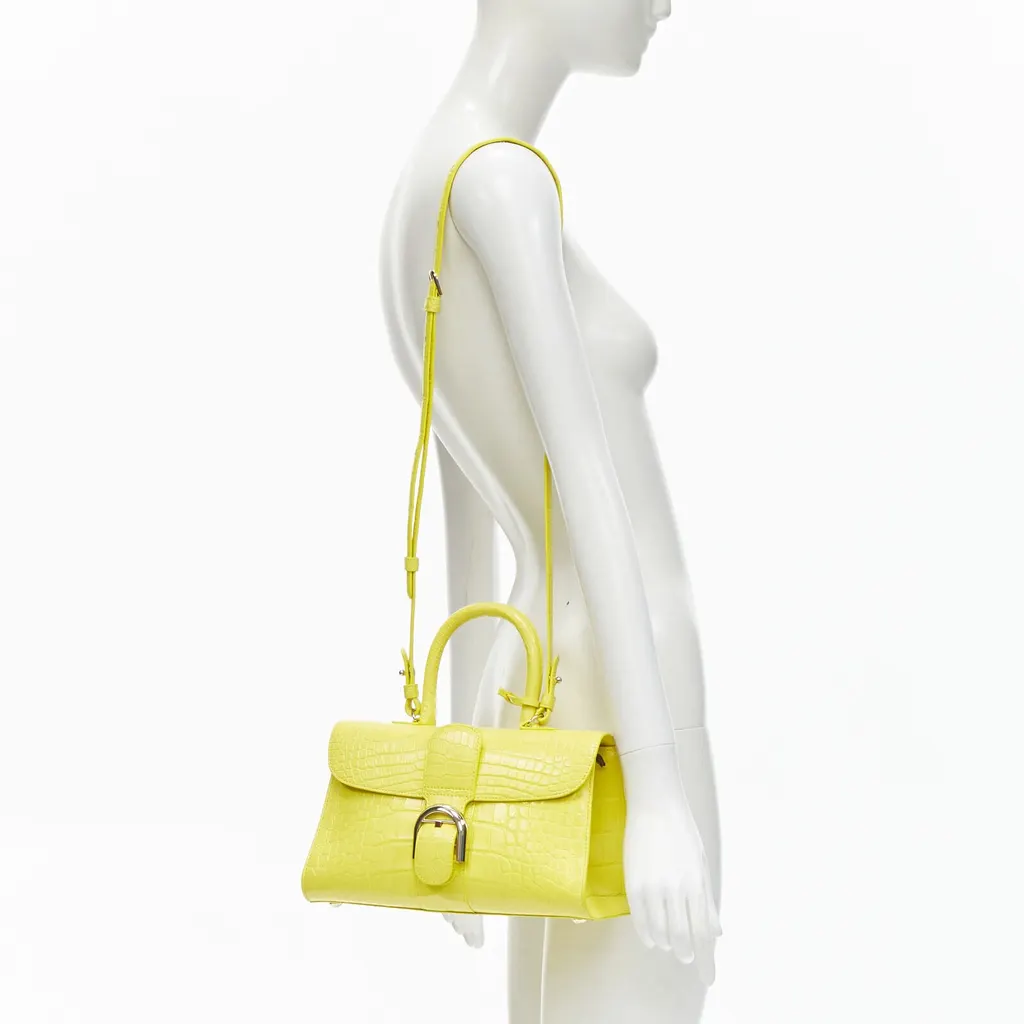 Delvaux Tempete Papillon Bag Yellow Leather Never worn - Back View