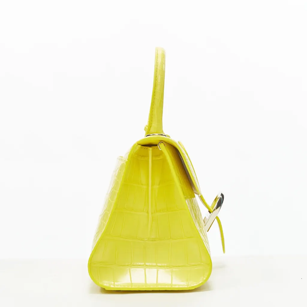 Delvaux Tempete Papillon Bag Yellow Leather Never worn - Model View
