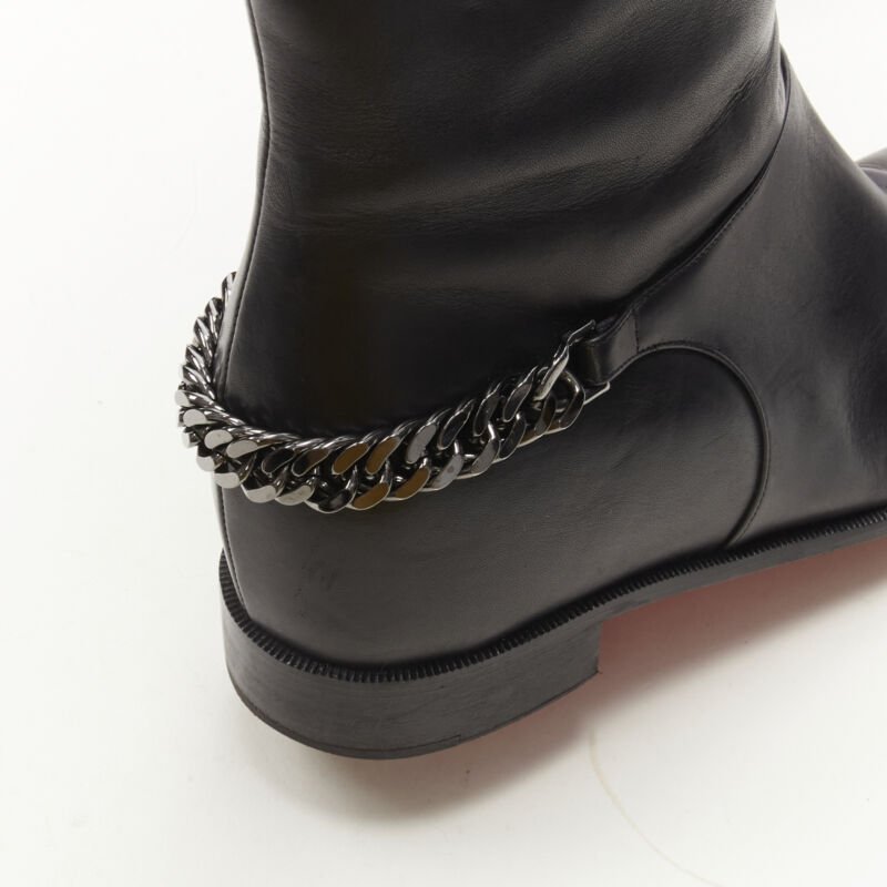 Christian Louboutin Pearl Embellished Flat Boots - Back view