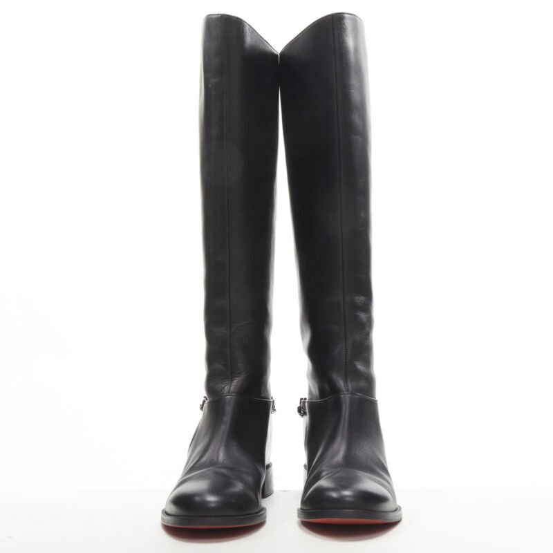 Christian Louboutin Pearl Embellished Flat Boots - 4