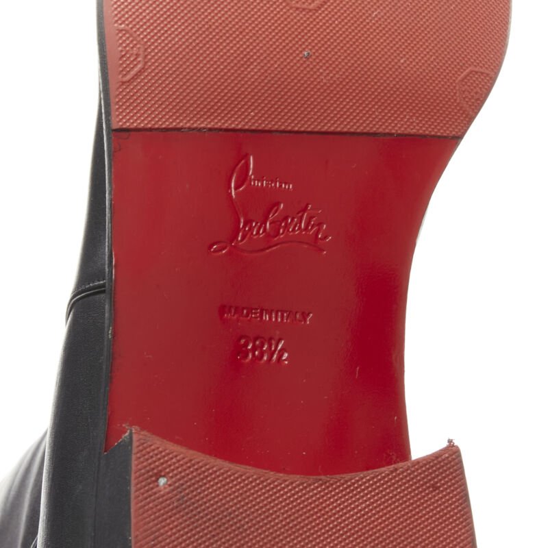 Christian Louboutin Pearl Embellished Flat Boots - Image 11