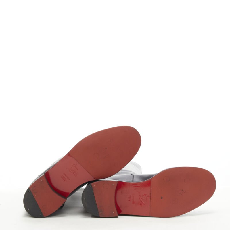 Christian Louboutin Pearl Embellished Flat Boots - Image 12