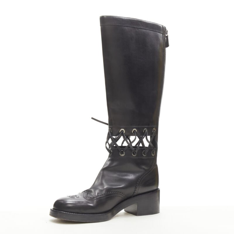 Chanel Bow Tie Western Boots - Side view