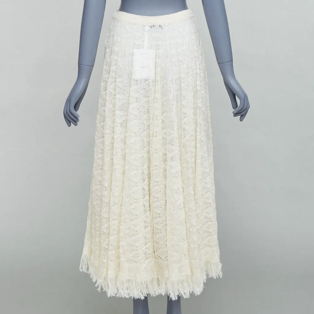 Dior Lace Knit Skirt Beige Linen Never worn, with tag - Box View