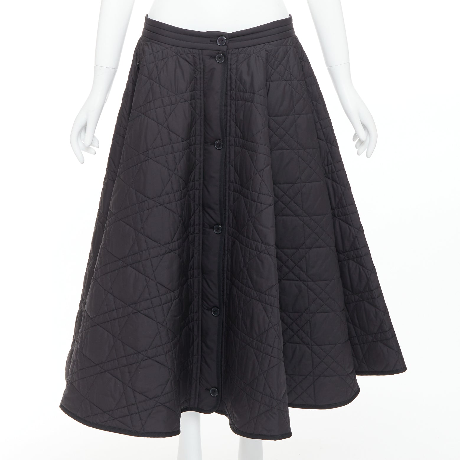 Dior Quilted Button Skirt