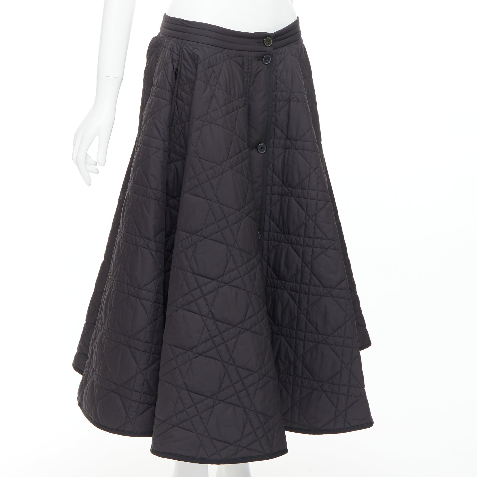 Dior Quilted Button Skirt - Image 6