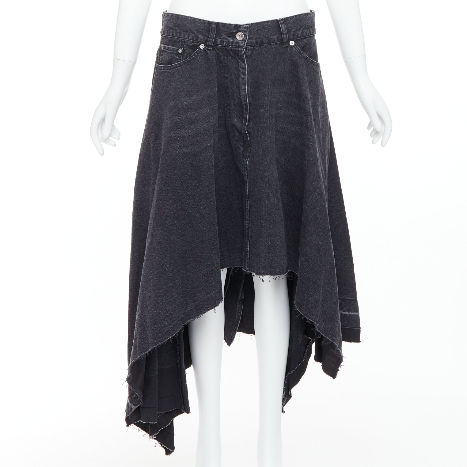 Sacai Asymmetric Denim Skirt