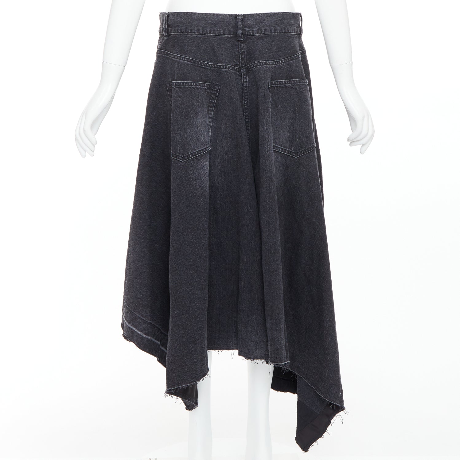 Sacai Asymmetric Denim Skirt - Side view