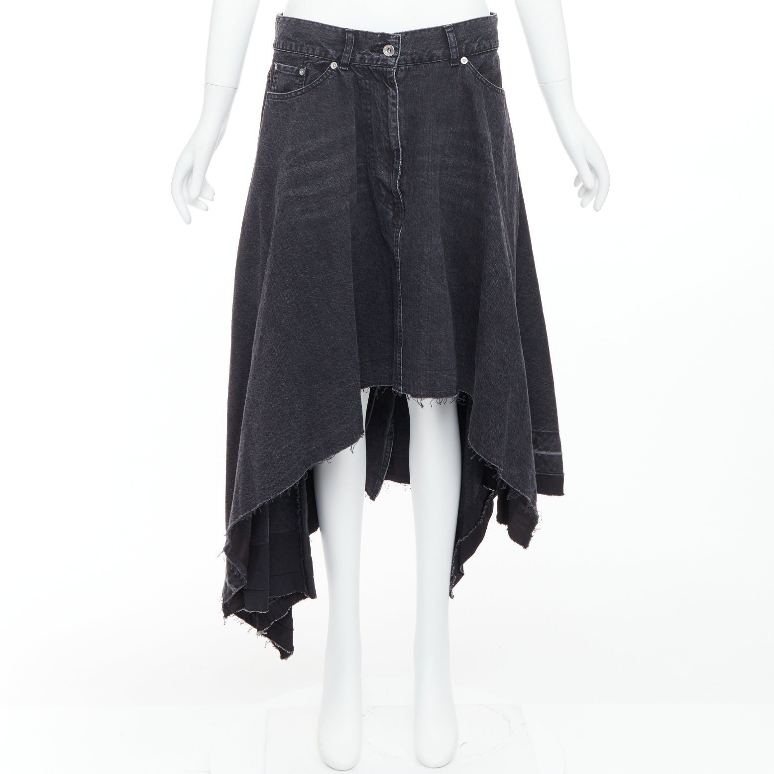 Sacai Asymmetric Denim Skirt - Image 11