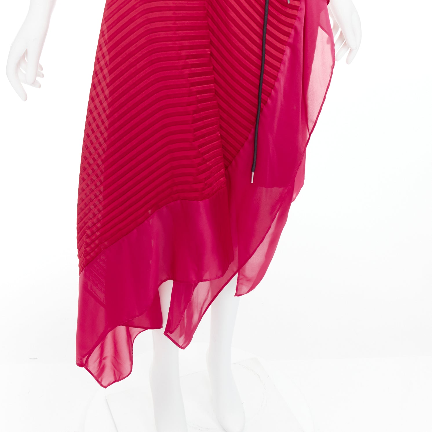 Sacai Satin Drawstring Skirt - Back view