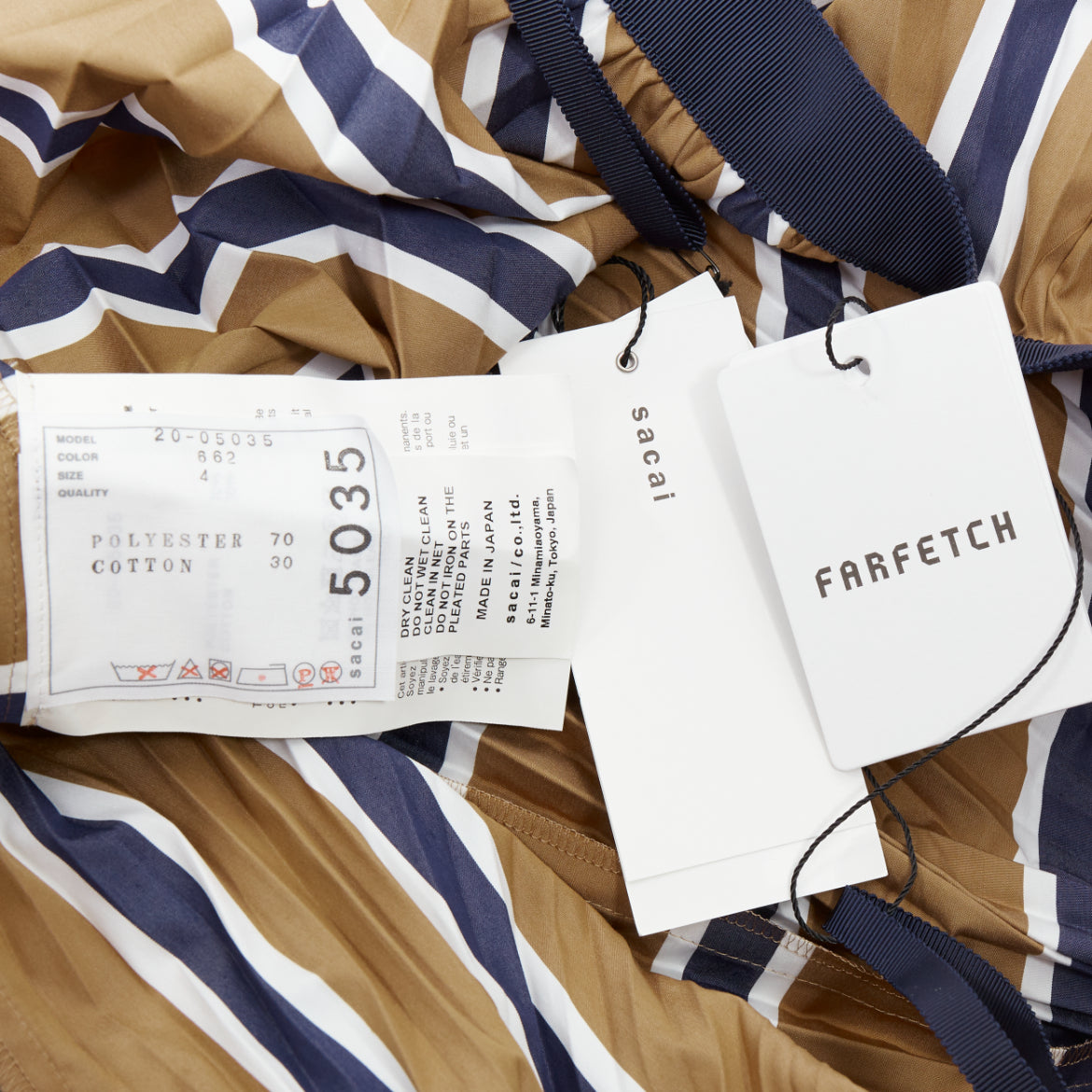 Sacai Striped Ribbon Skirt - Image 10