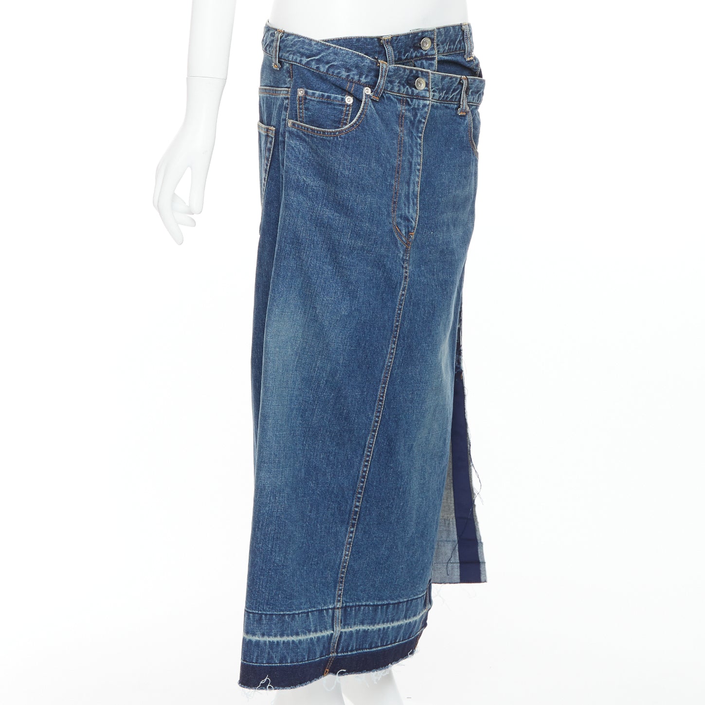 Sacai Layered Denim Skirt - Image 6