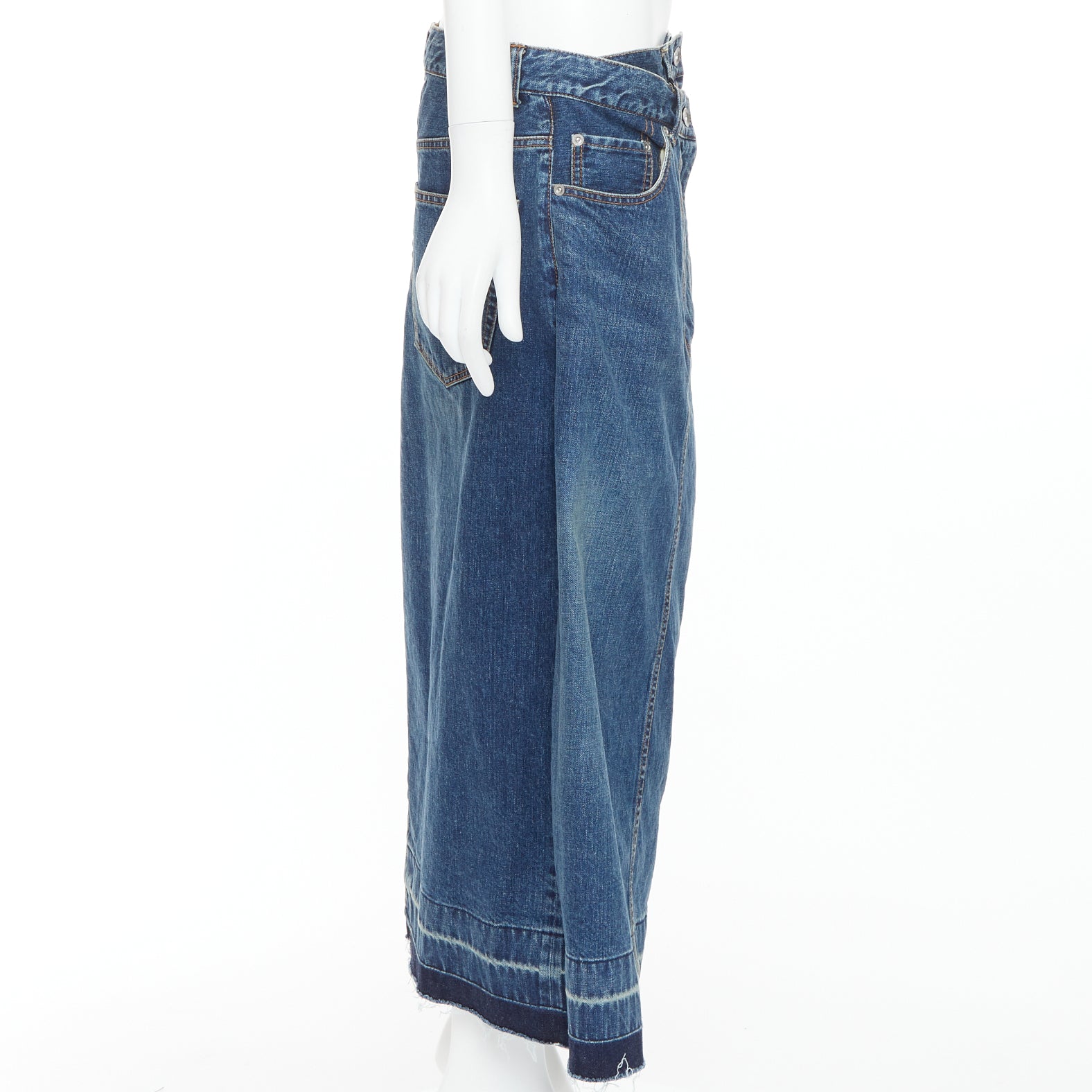 Sacai Layered Denim Skirt - 4