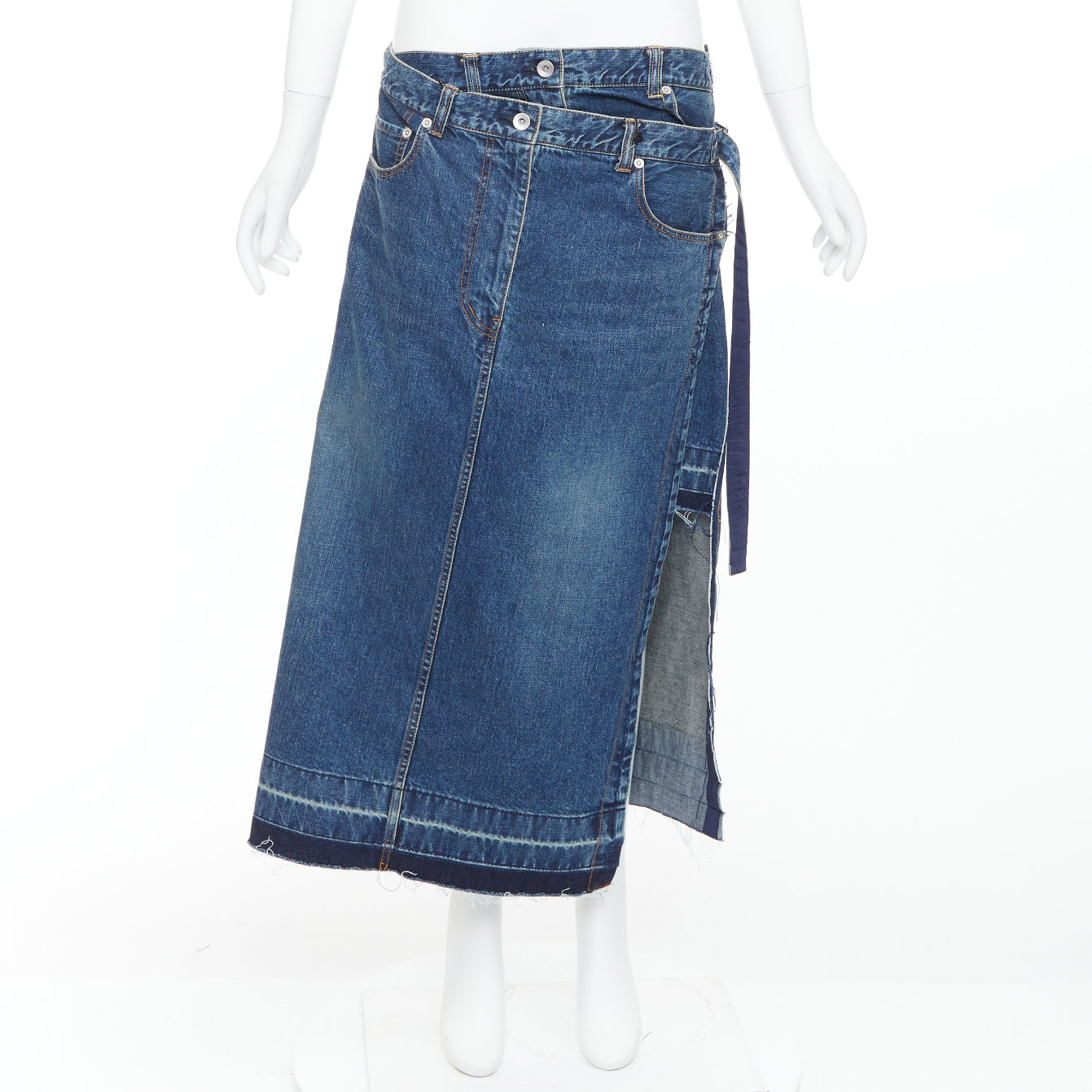 Sacai Layered Denim Skirt - Image 11