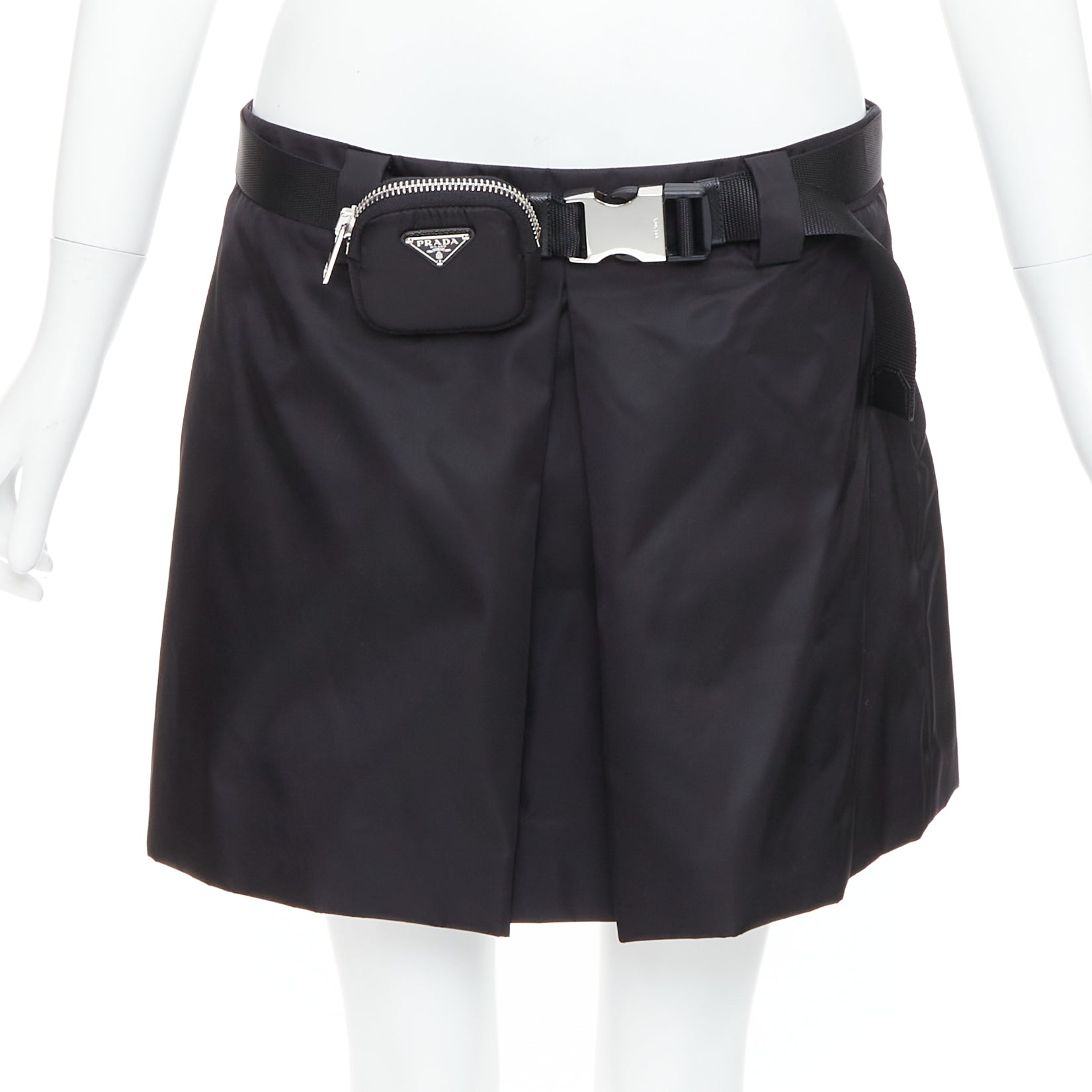 Prada Logo Buckle Skirt