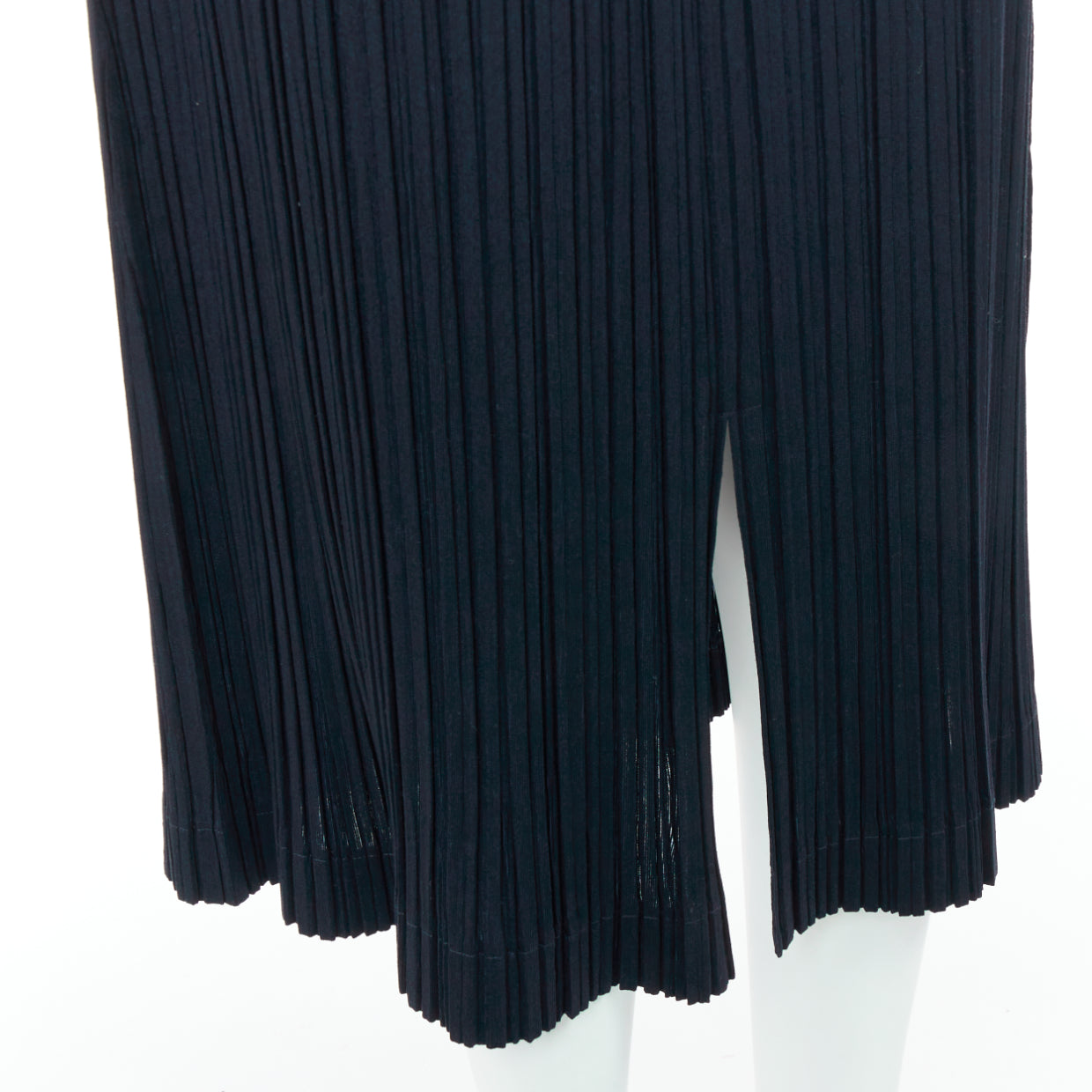 Issey Miyake Pleated Wool Skirt - Back view