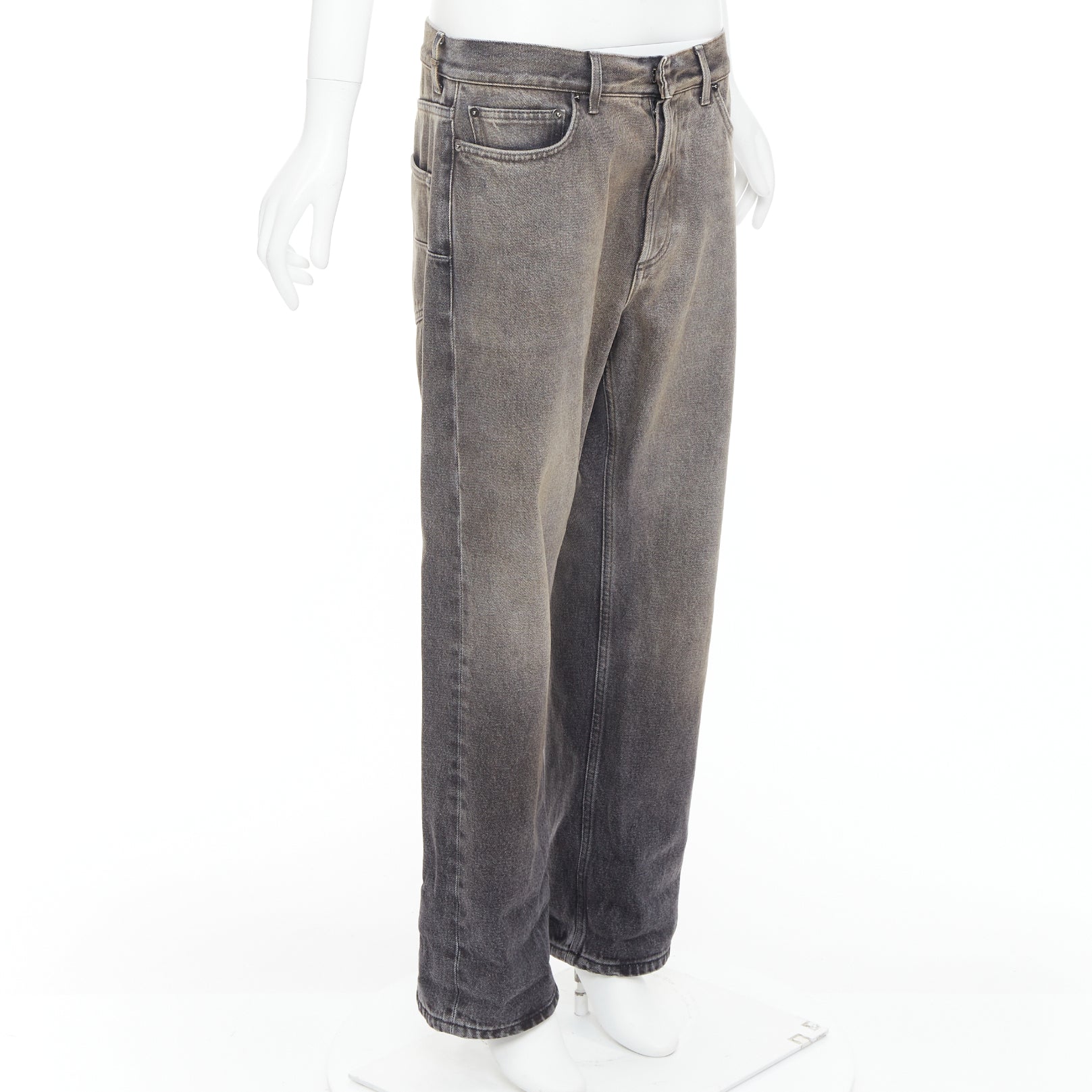 Dior Grey Wide Cropped Jeans - Image 6