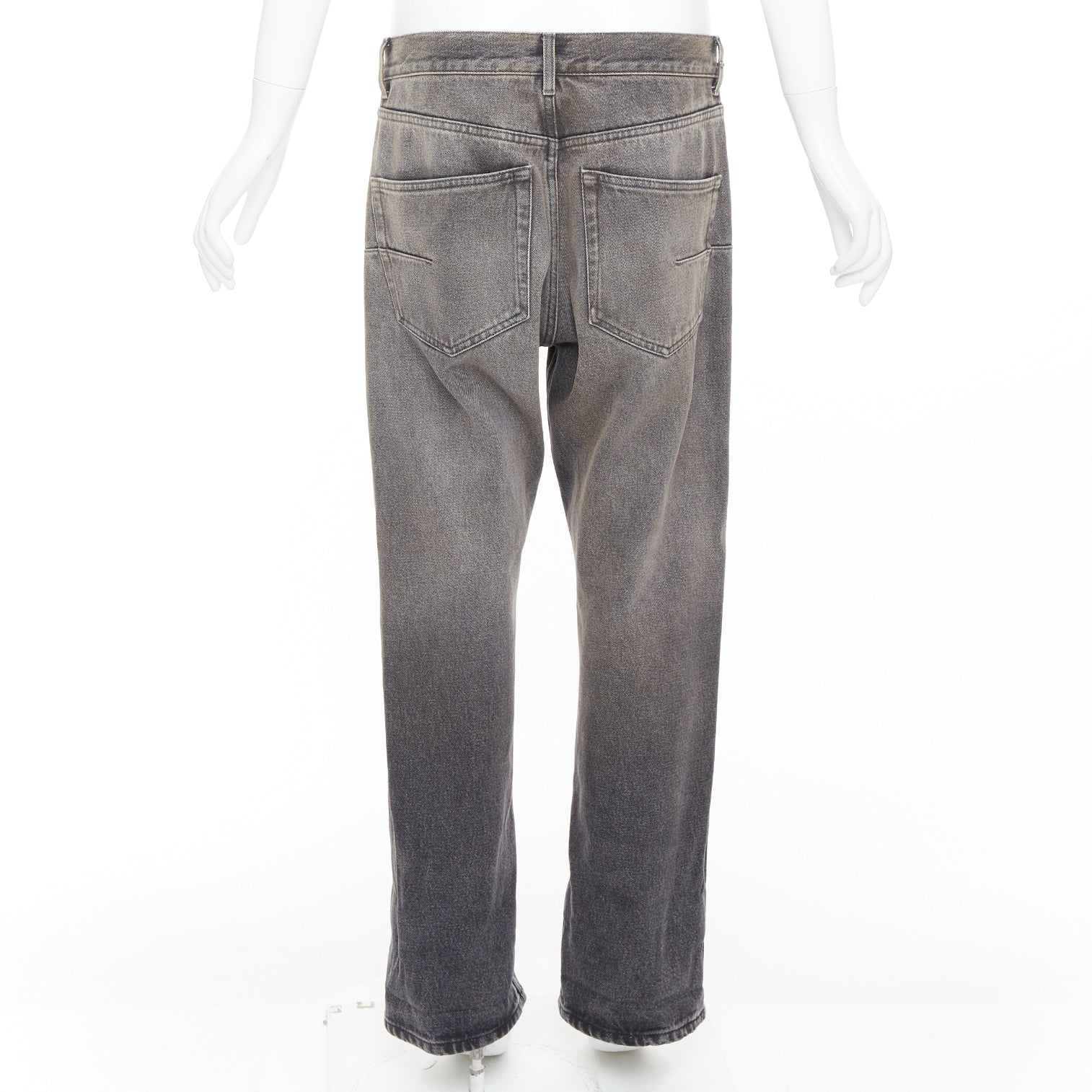 Dior Grey Wide Cropped Jeans - Side view