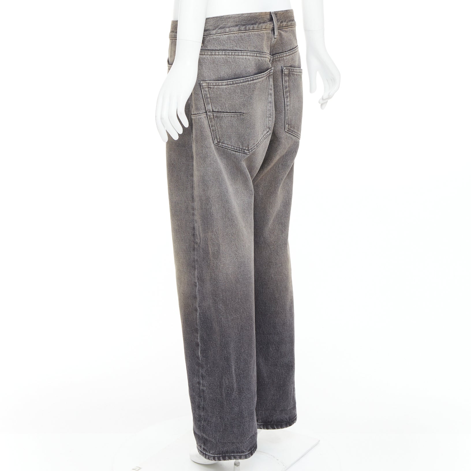 Dior Grey Wide Cropped Jeans - Detail 1