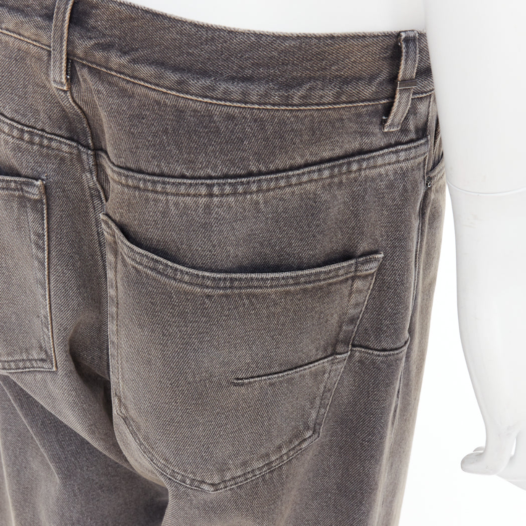 Dior Grey Wide Cropped Jeans - Detail 2
