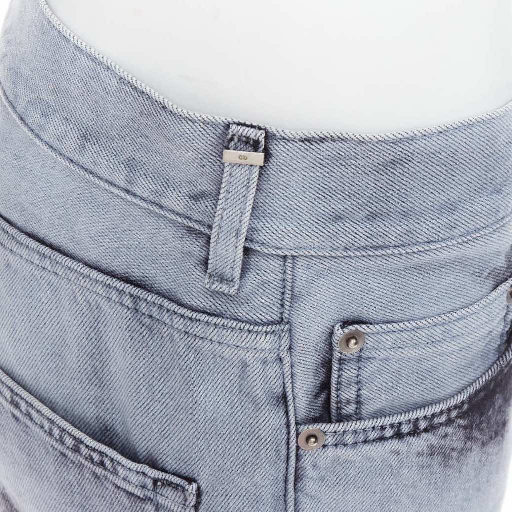 Dior Paint Effect Cropped Jeans - Back view