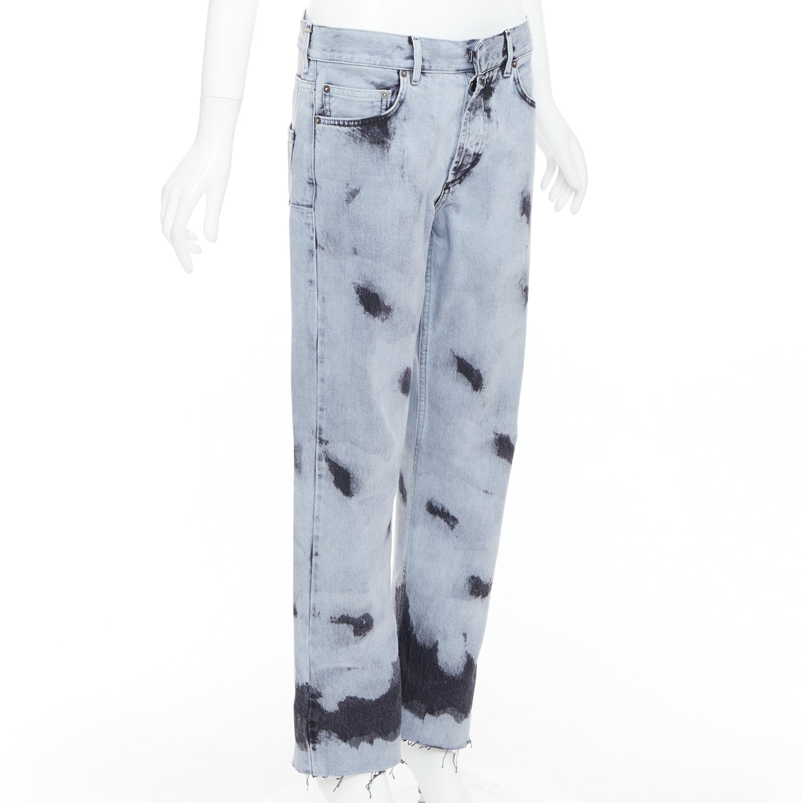 Dior Paint Effect Cropped Jeans - Image 6
