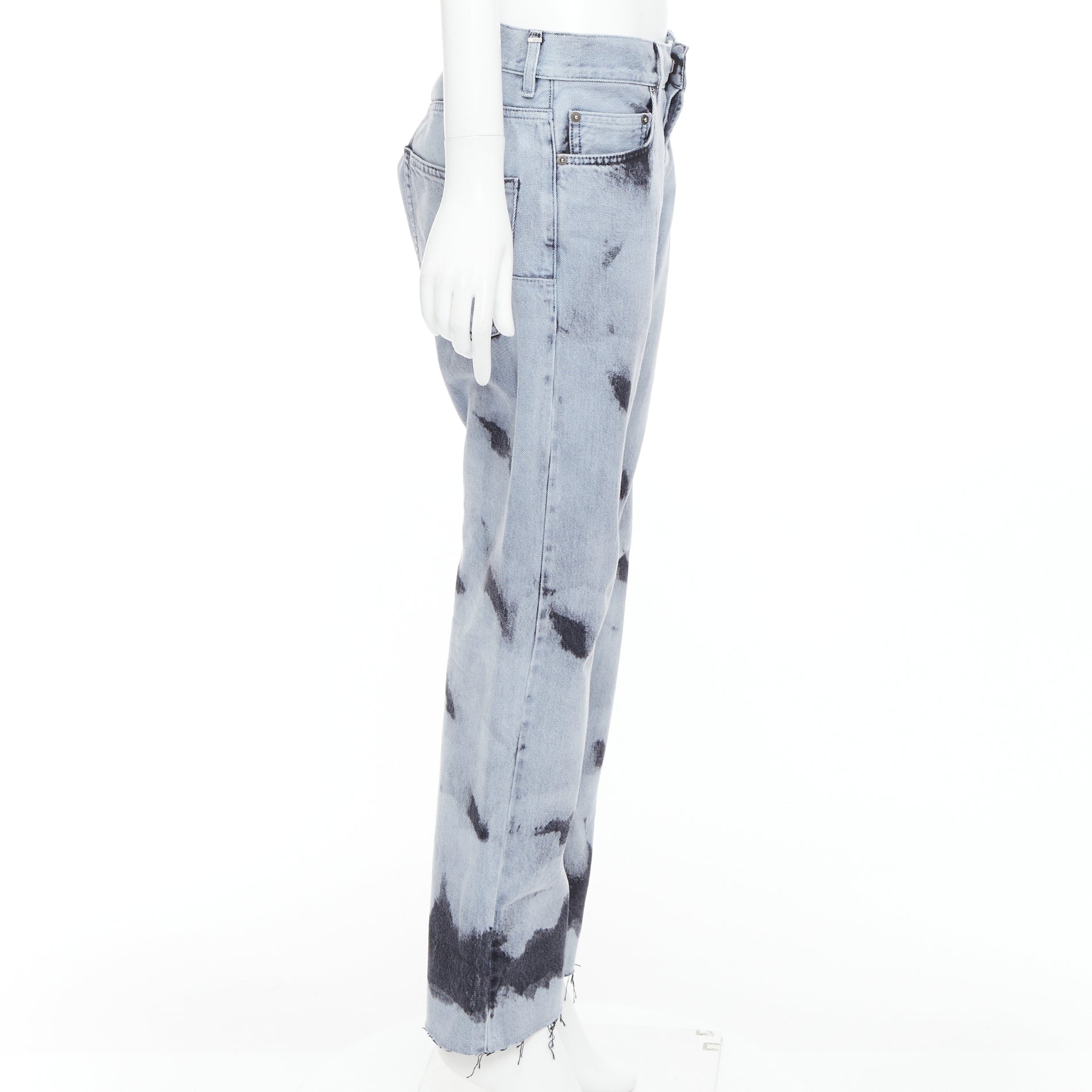 Dior Paint Effect Cropped Jeans - 4