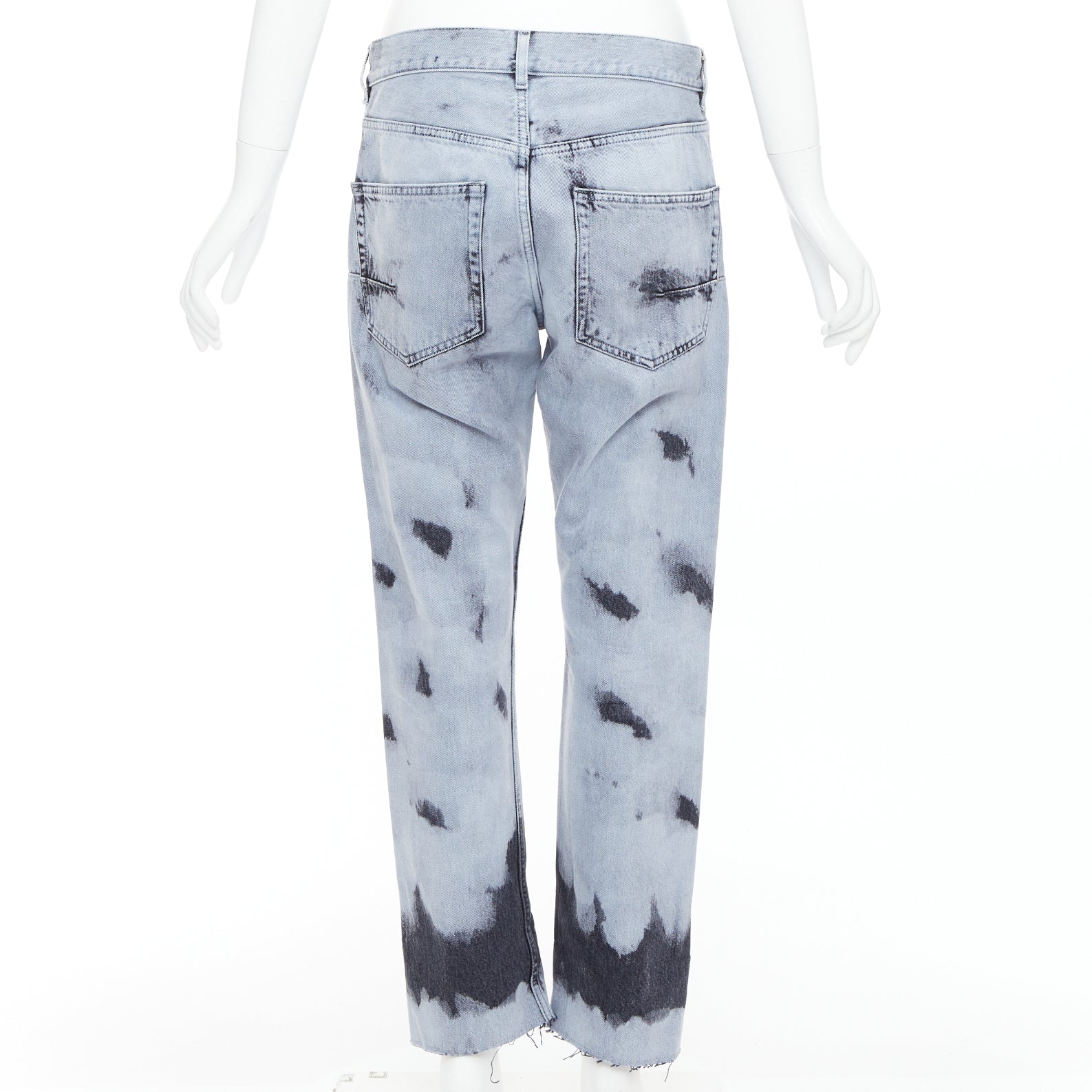 Dior Paint Effect Cropped Jeans - Side view