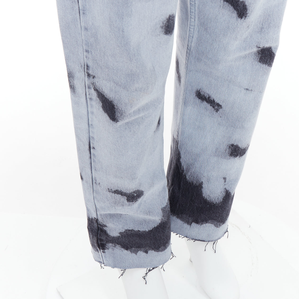 Dior Paint Effect Cropped Jeans - Detail 2