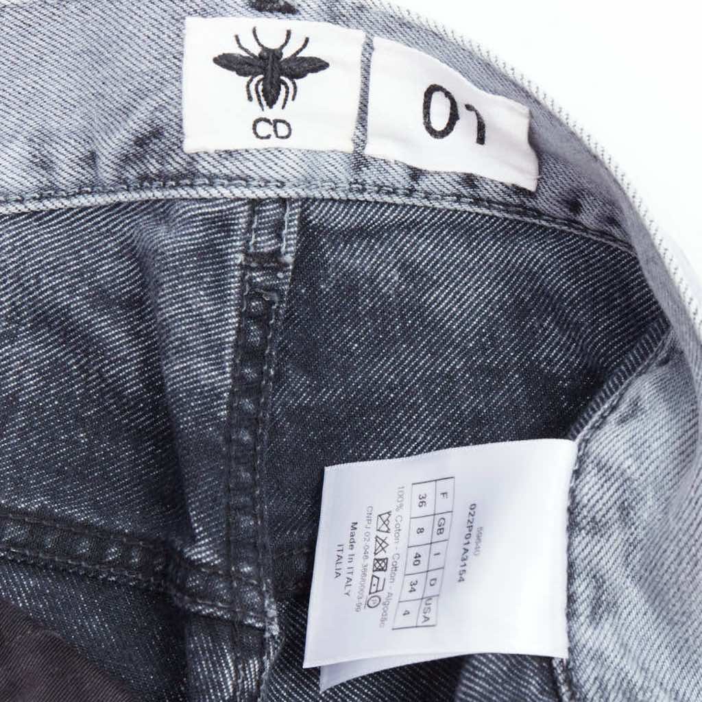 Dior Paint Effect Cropped Jeans - Image 10