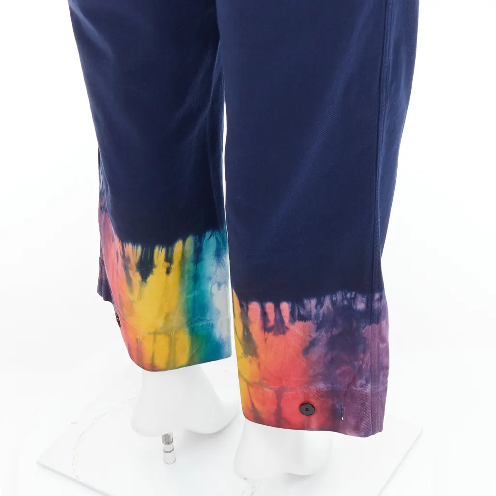 Dior Indigo Tie Dye Jeans Blue Cotton Very good - Back View