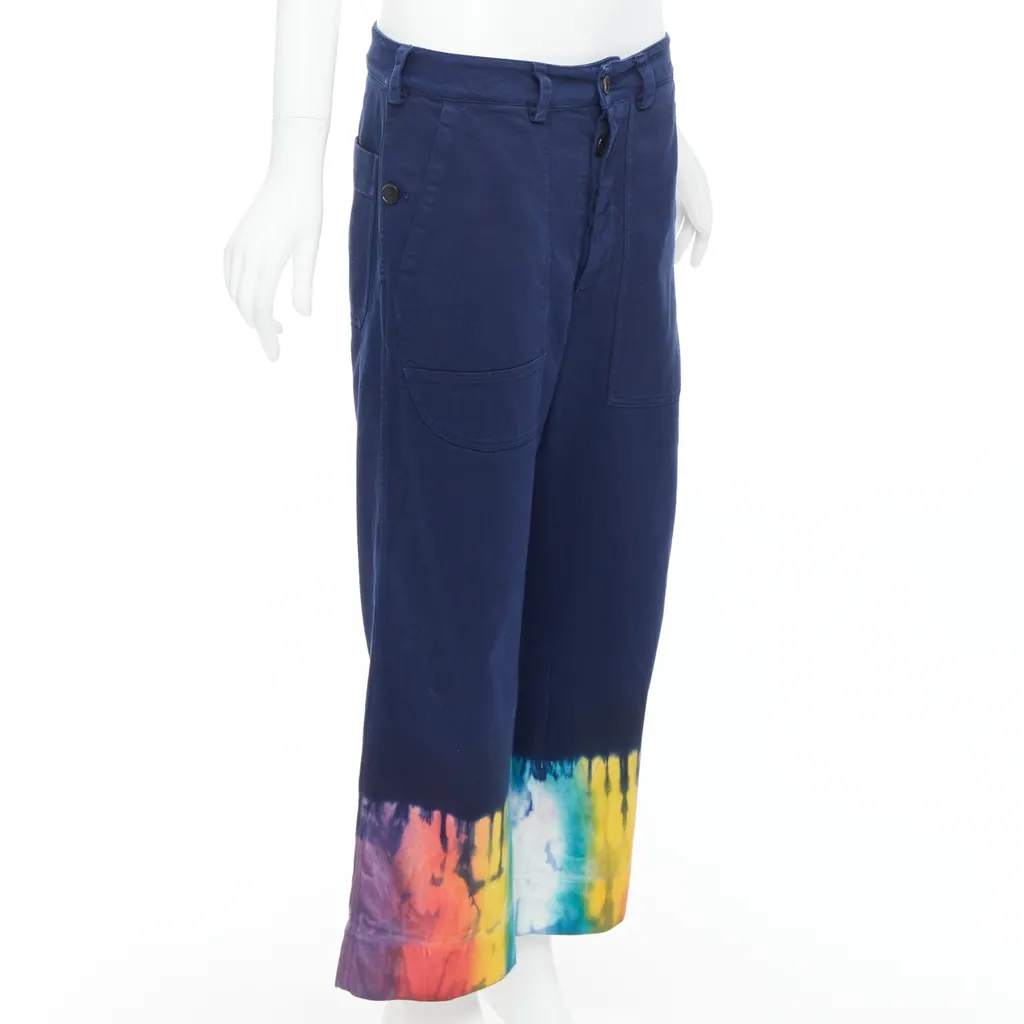 Dior Indigo Tie Dye Jeans Blue Cotton Very good - Inside View