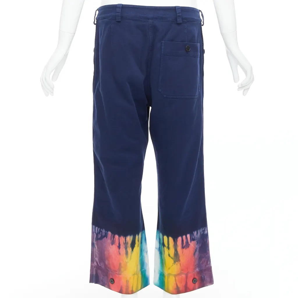 Dior Indigo Tie Dye Jeans Blue Cotton Very good - Box View