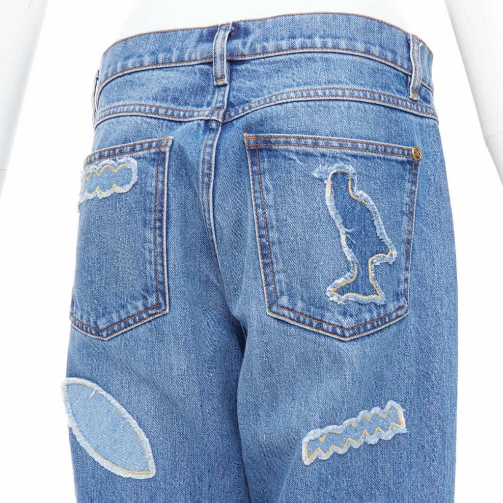 Chanel Blue Patch Straight Jeans - Back view
