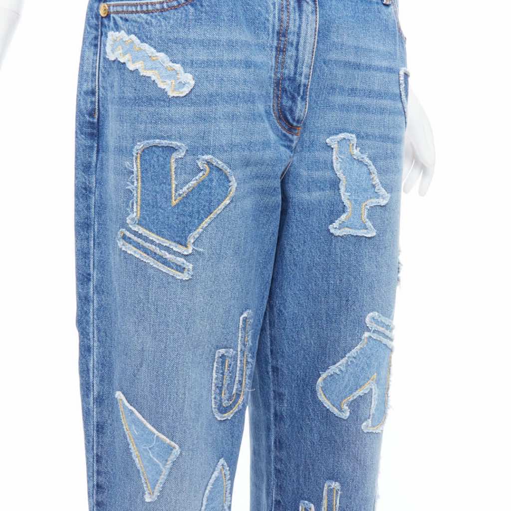 Chanel Blue Patch Straight Jeans - Detail 2