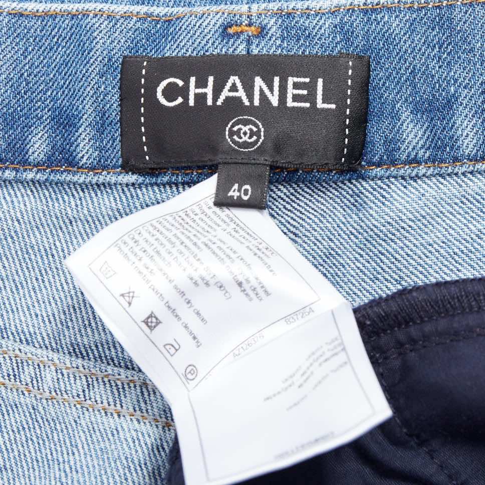 Chanel Blue Patch Straight Jeans - Image 10