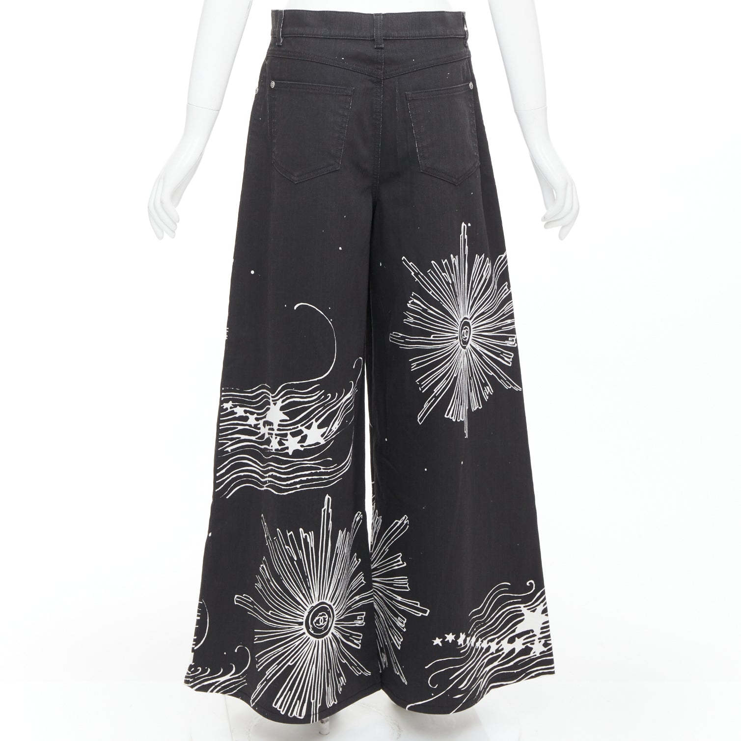 Chanel Horoscope Wide Jeans - Side view