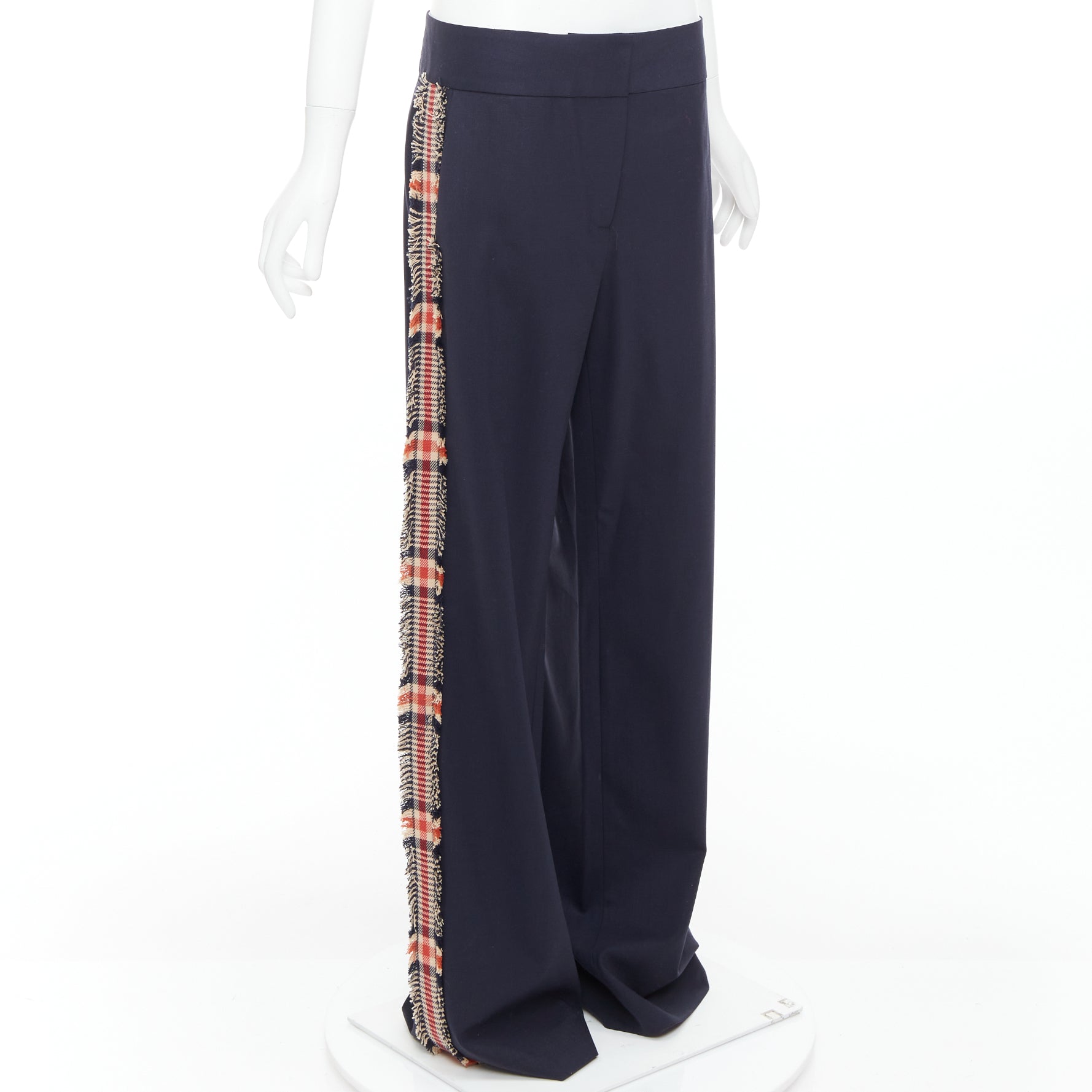 Monse Plaid Trim Trousers