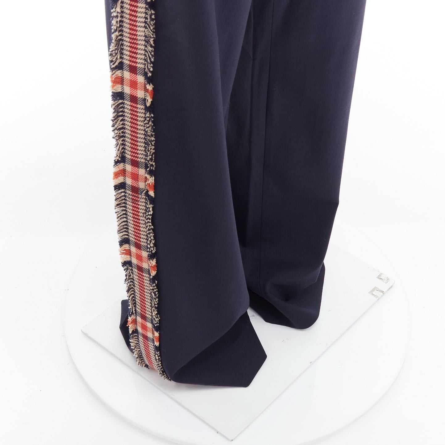 Monse Plaid Trim Trousers - Detail 2