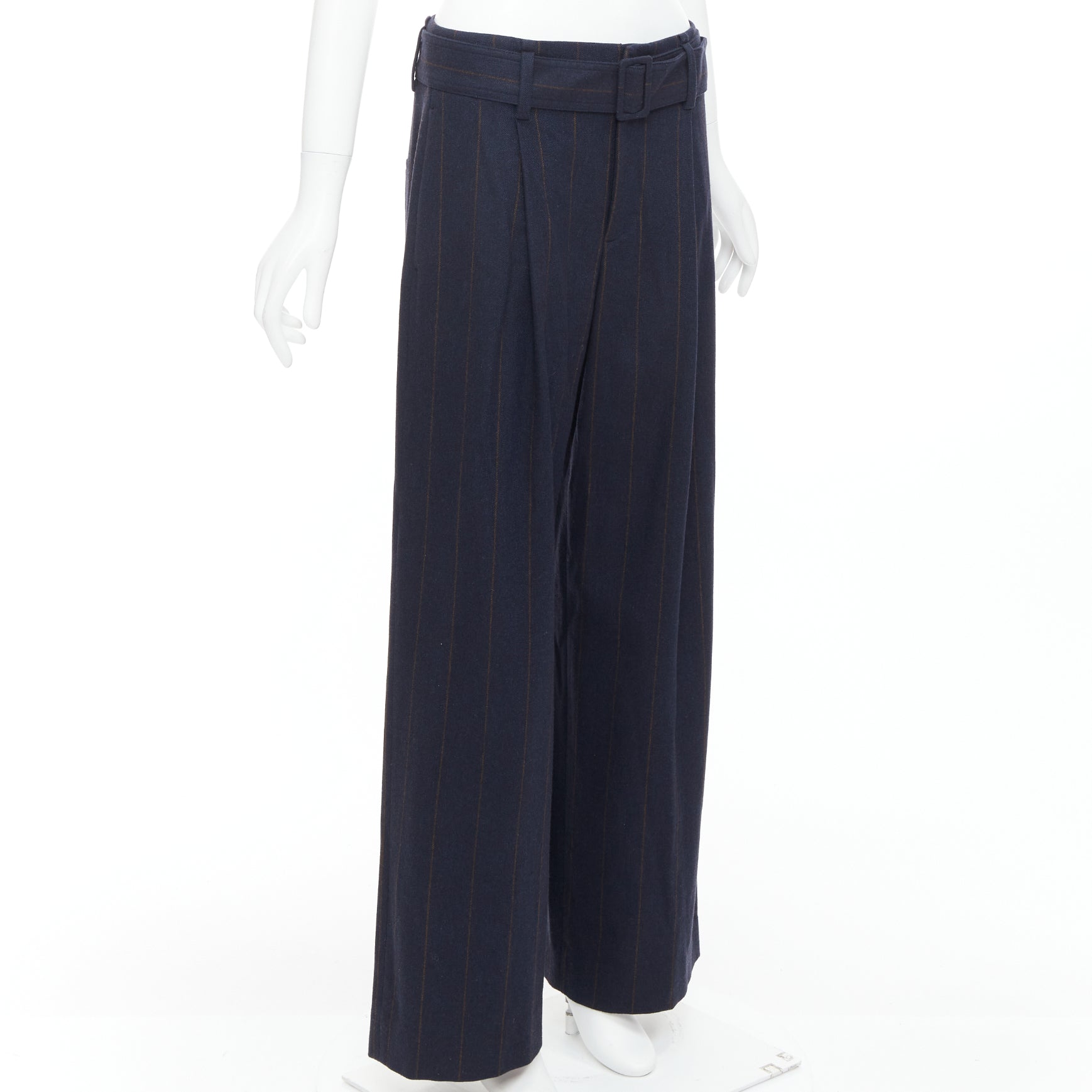 Vince Pinstripe Wide Pants - Image 6