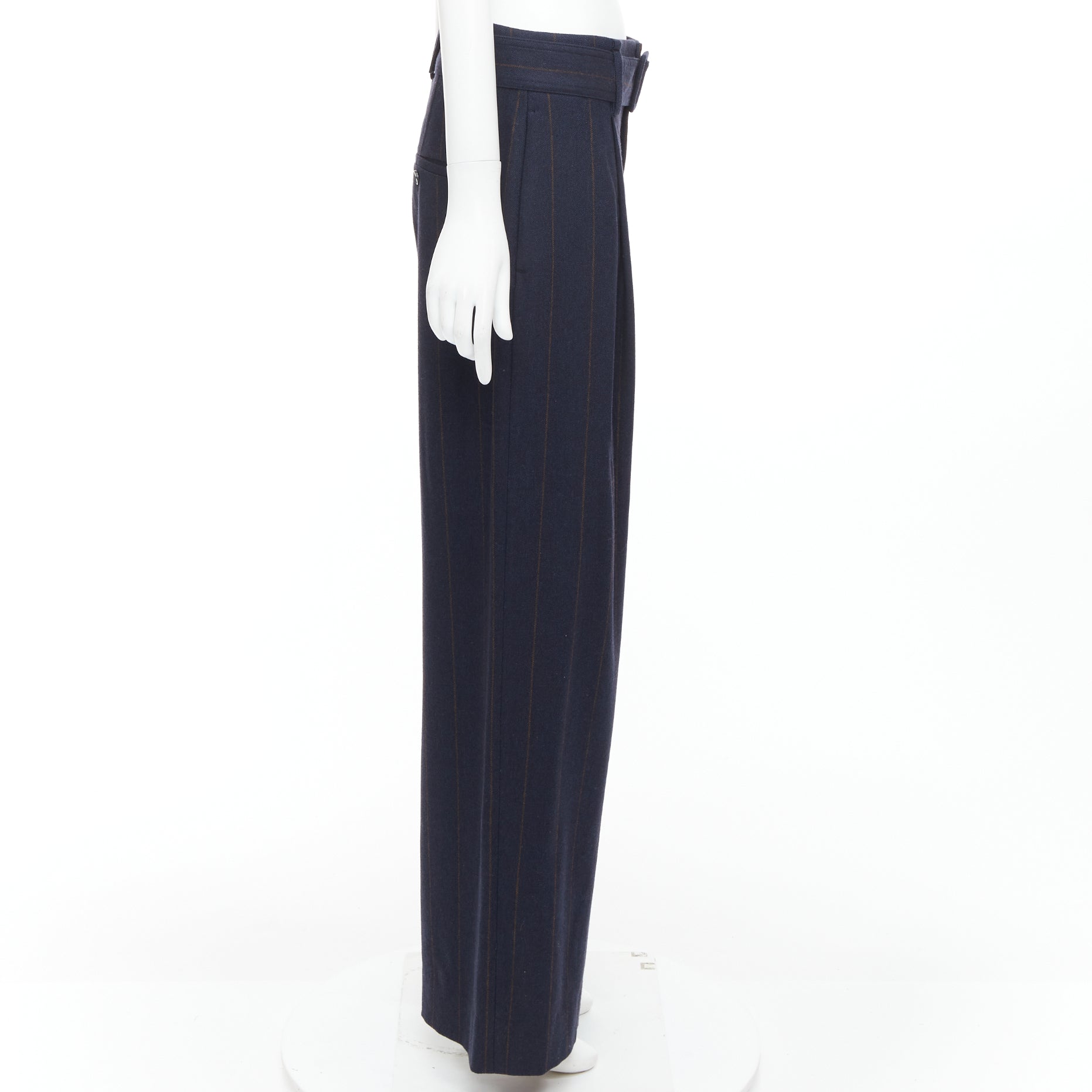 Vince Pinstripe Wide Pants - 4