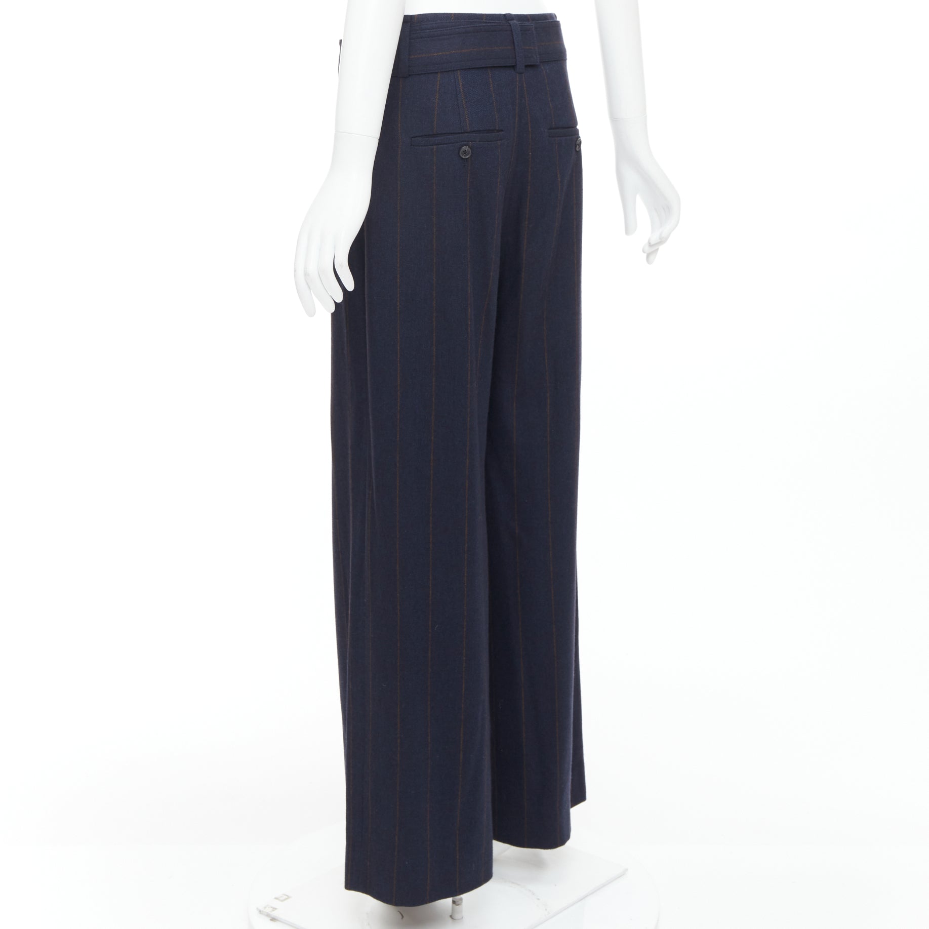 Vince Pinstripe Wide Pants - Detail 1
