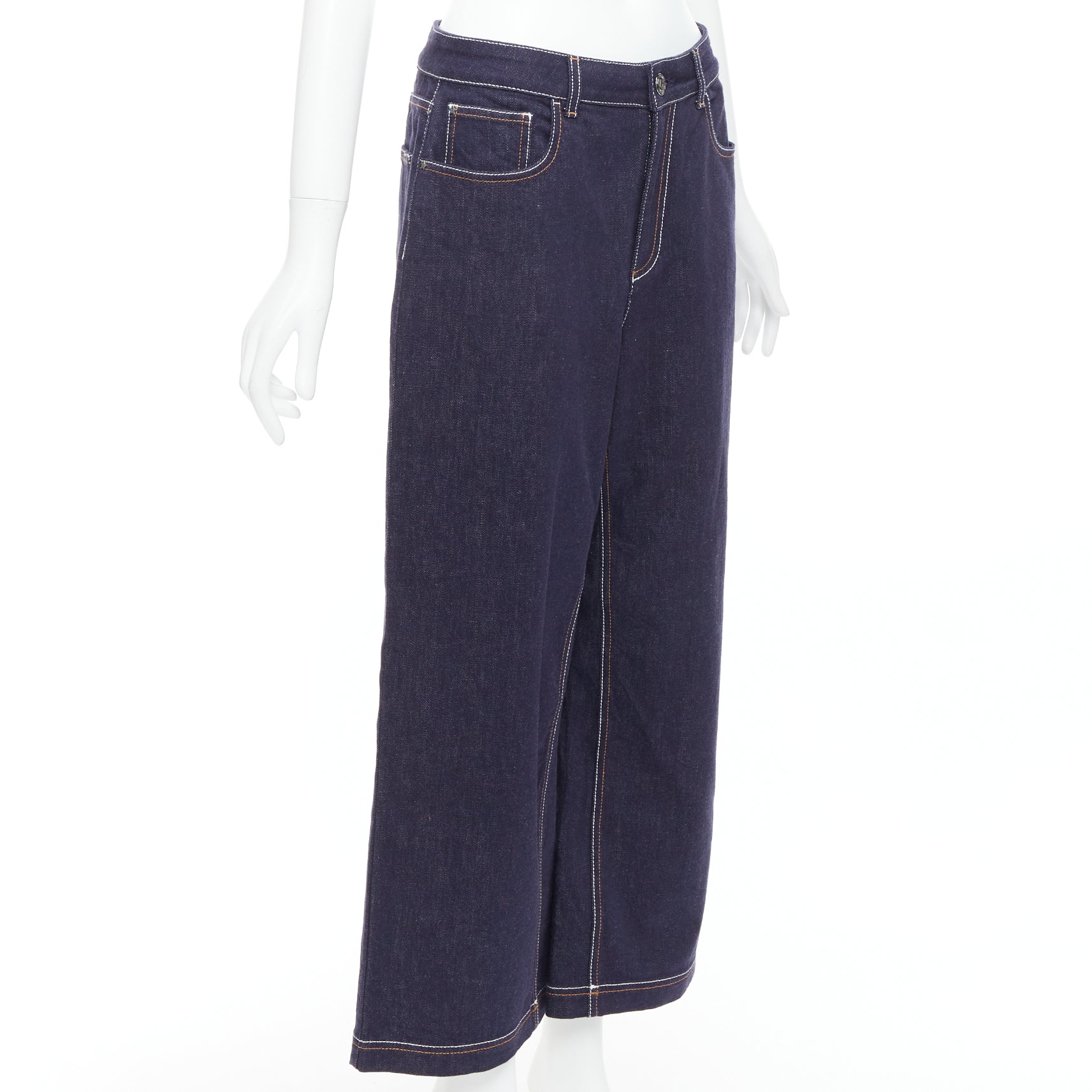 Fendi Brown FF Wide Jeans - Image 6