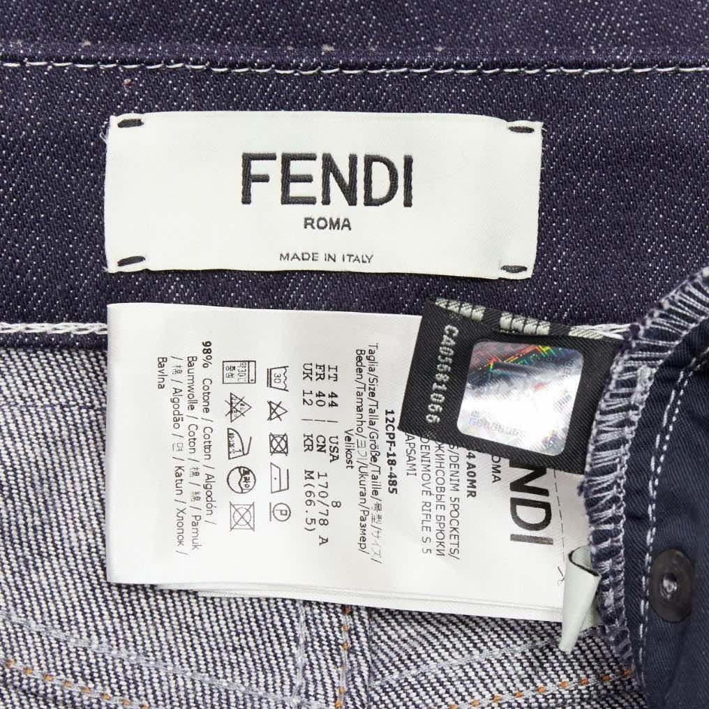 Fendi Brown FF Wide Jeans - Image 10