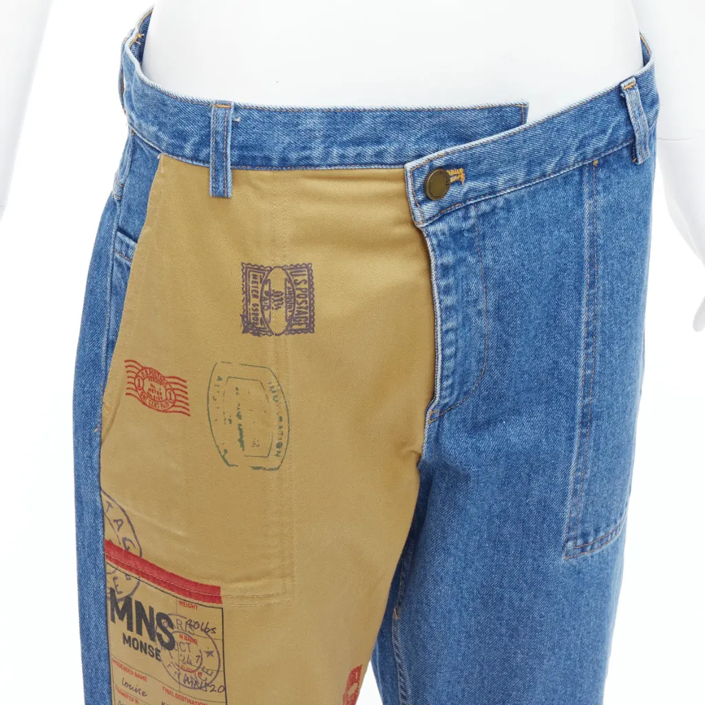 Monse Postcard Split Jeans Blue Cotton Very good - Back View